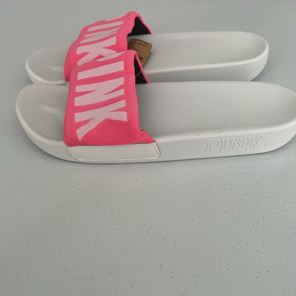NWT Women's Hot Pink VICTORIA'S
SECRET PINK Seamless Slides Sandals
Shoes Sz L - Picture 2 of 6